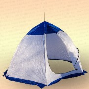 Палатка зимняя Зонт 8619, бело-синяя, без дна 2,2х2,2 м х1,8 м