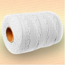 Шнур плетеный Стандарт, на бобине 400 м, диаметр 5,0 мм, белый