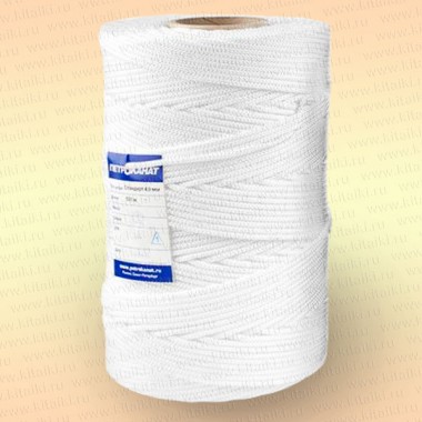 Шнур плетеный Стандарт, на бобине 500 м, диаметр 2,5 мм, цвет белый