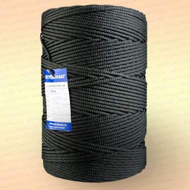 Шнур плетеный Стандарт, на бобине 500 м, диаметр 1,2 мм, черный