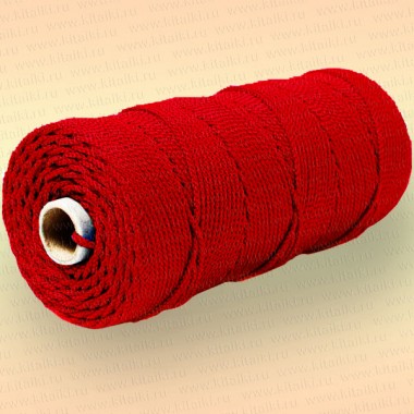 Шнур плетеный Стандарт, на бобине 250 м, диаметр 1,2 мм, красный
