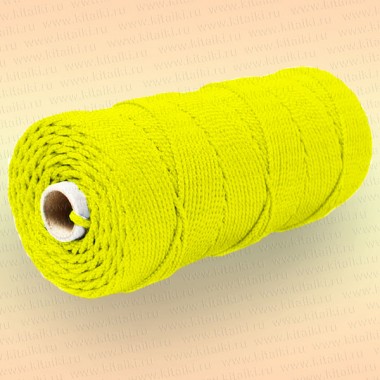 Шнур плетеный Стандарт, на бобине 250 м, диаметр 1,2 мм, желтый