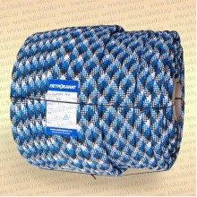 Шнур Аква-Спорт, плетеный, статика, в мотках,  7,5 мм, 700 кг (30 м) трехцветный